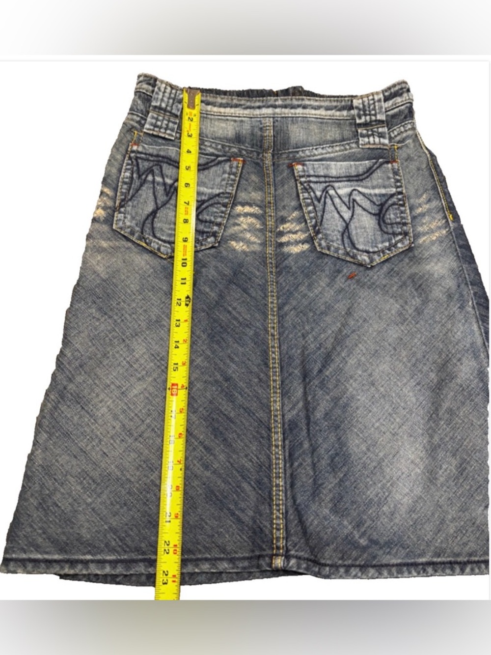 Vintage Miss Sixty Denim Skirt Small Y2K Made In Italy Low Rise Jean Skirt - Picture 4 of 11